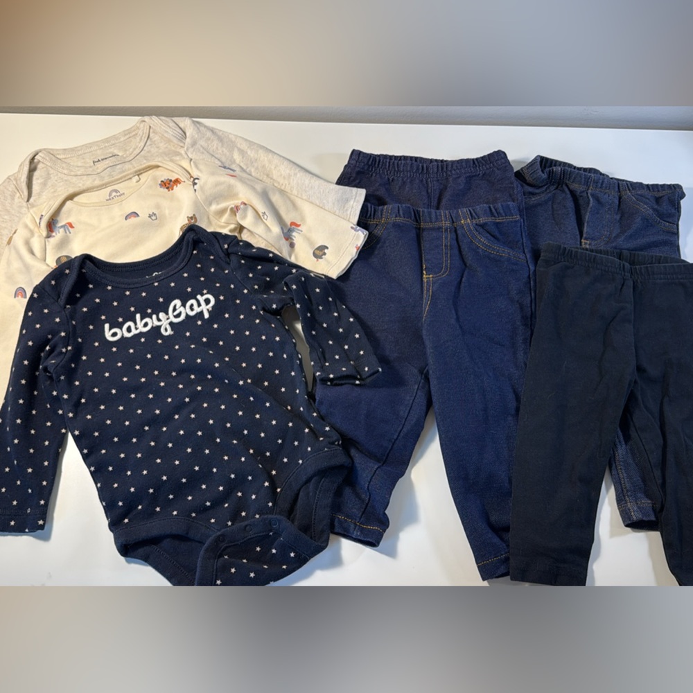 Baby Gap Carters Denim and Cream Baby bundle of clothing